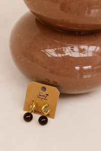 Oorbellen Marianne bruin 3111