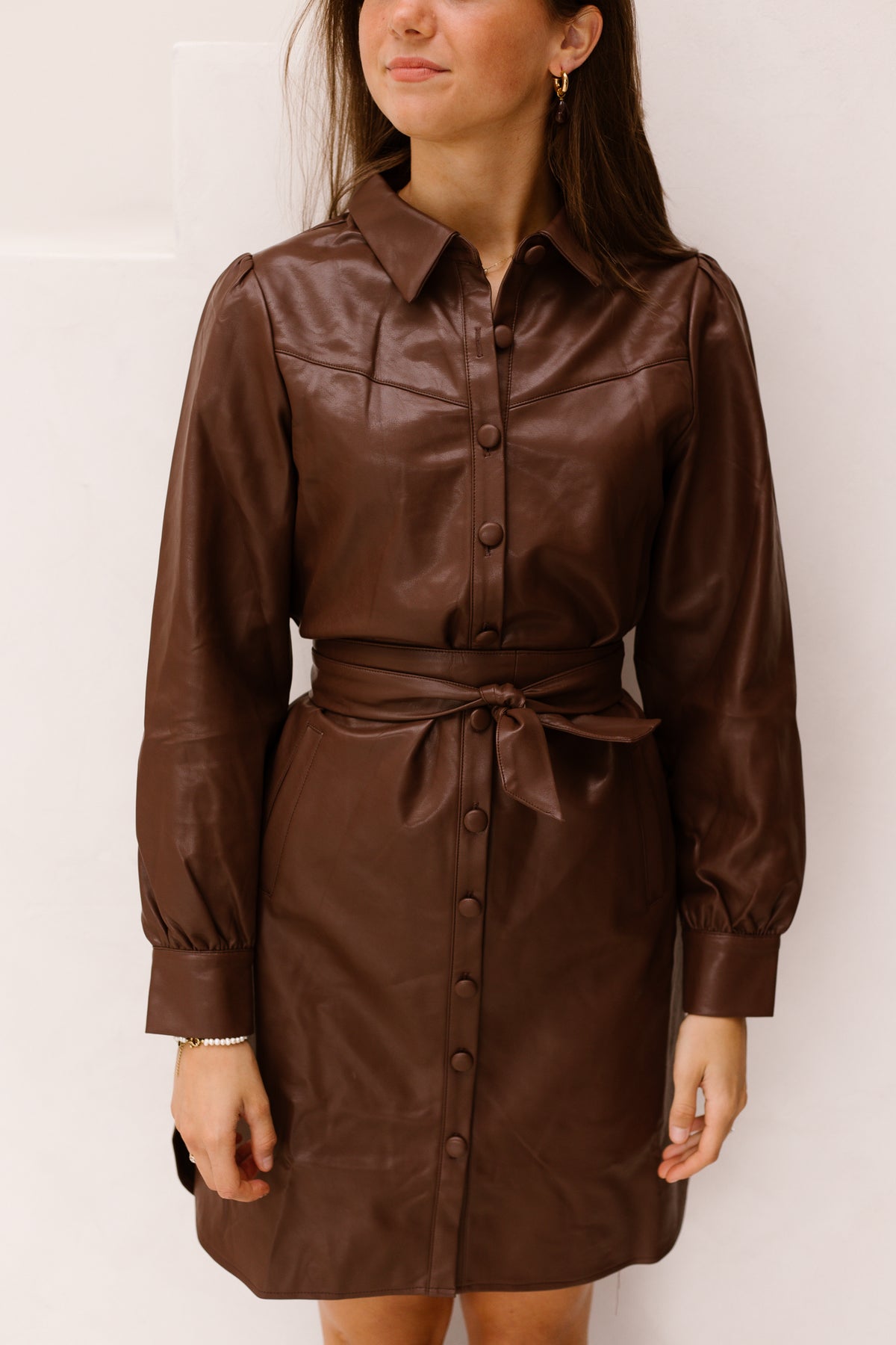 SL Dress leather brown - 26567