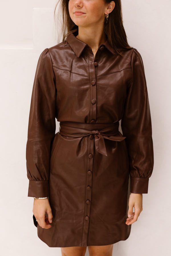 SL Dress leather brown - 26567