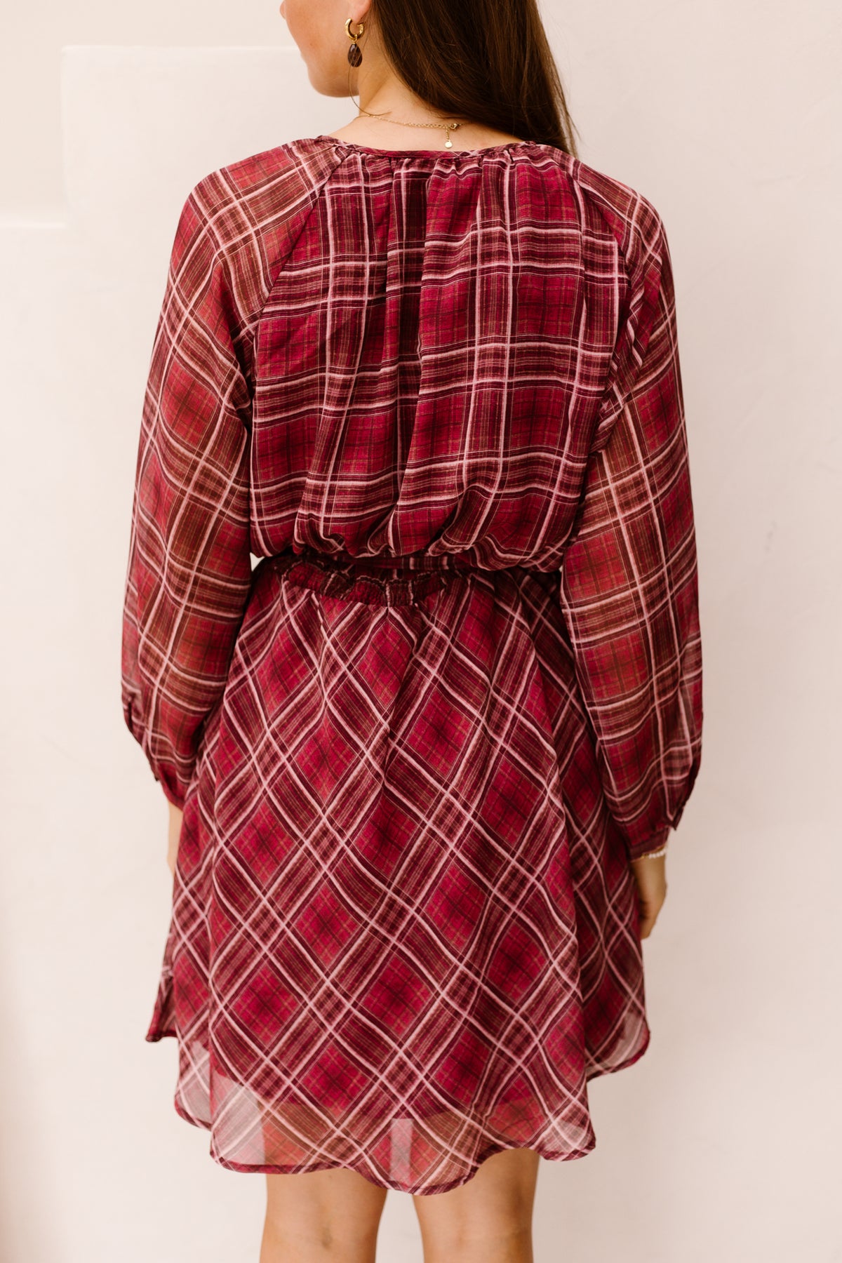 Dress Autumn Check Print 14517