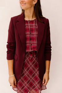 Blazer 3/4 Slve Merlot 10501