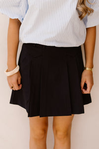 LunaCC Pocket Pleat Mini Skirt Navy