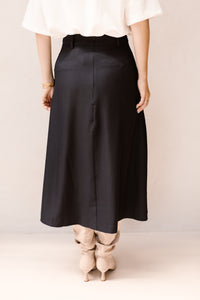 LunaCC Pocket Pleat Skirt Navy