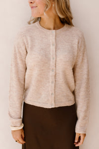 Objagate L/S Knit Cardigan Noos Humus/Melange
