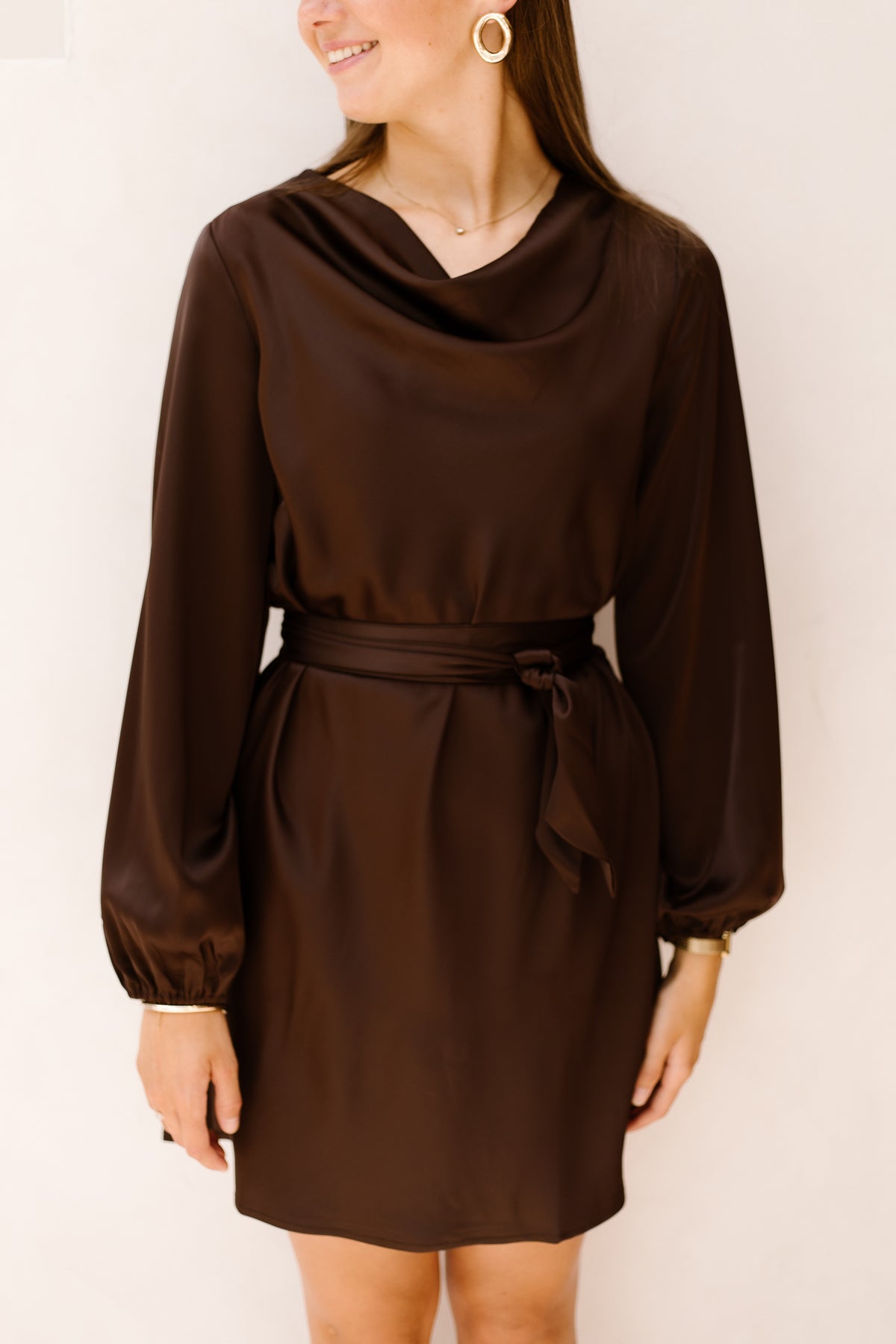 Yasthea LS Dress S Noos Coffee Bean