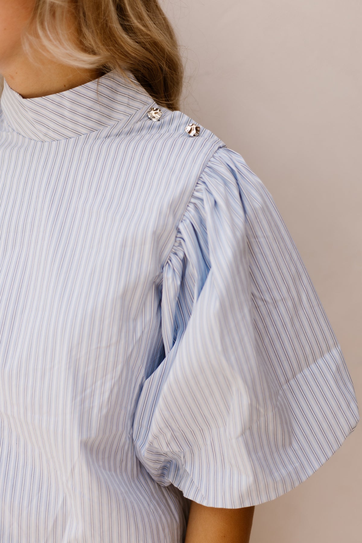 Parisa Stripe Blouse Light Blue