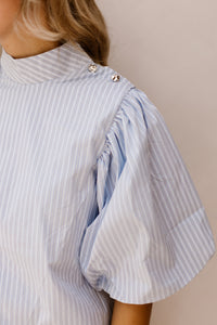 Parisa Stripe Blouse Light Blue