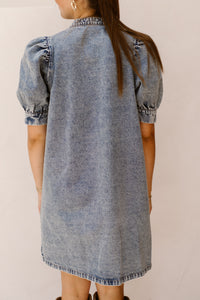 DeniceCC Denim SS Dress Bleach Denim
