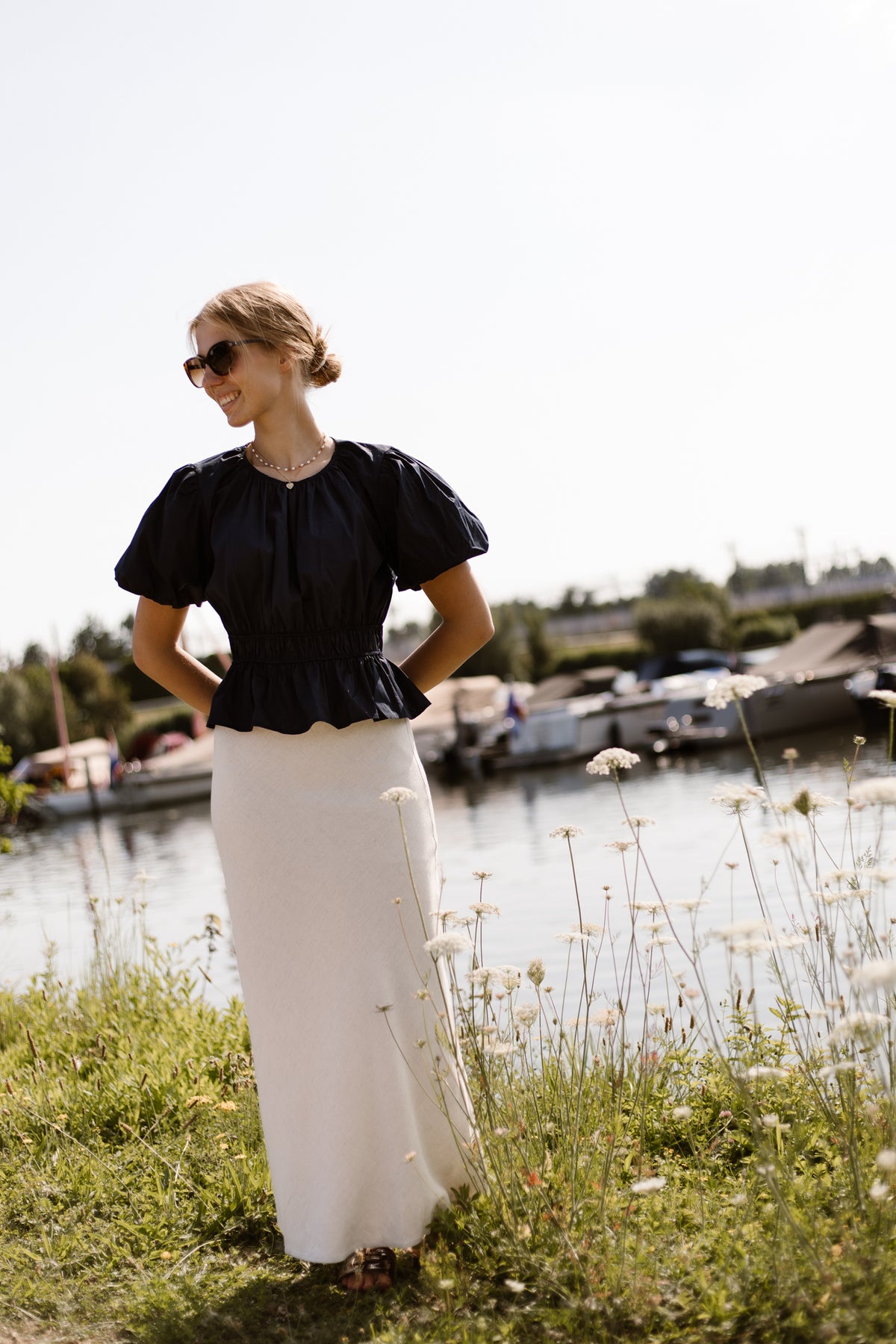 Alicia top darkblue