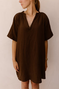 Azra mousseline dress brown