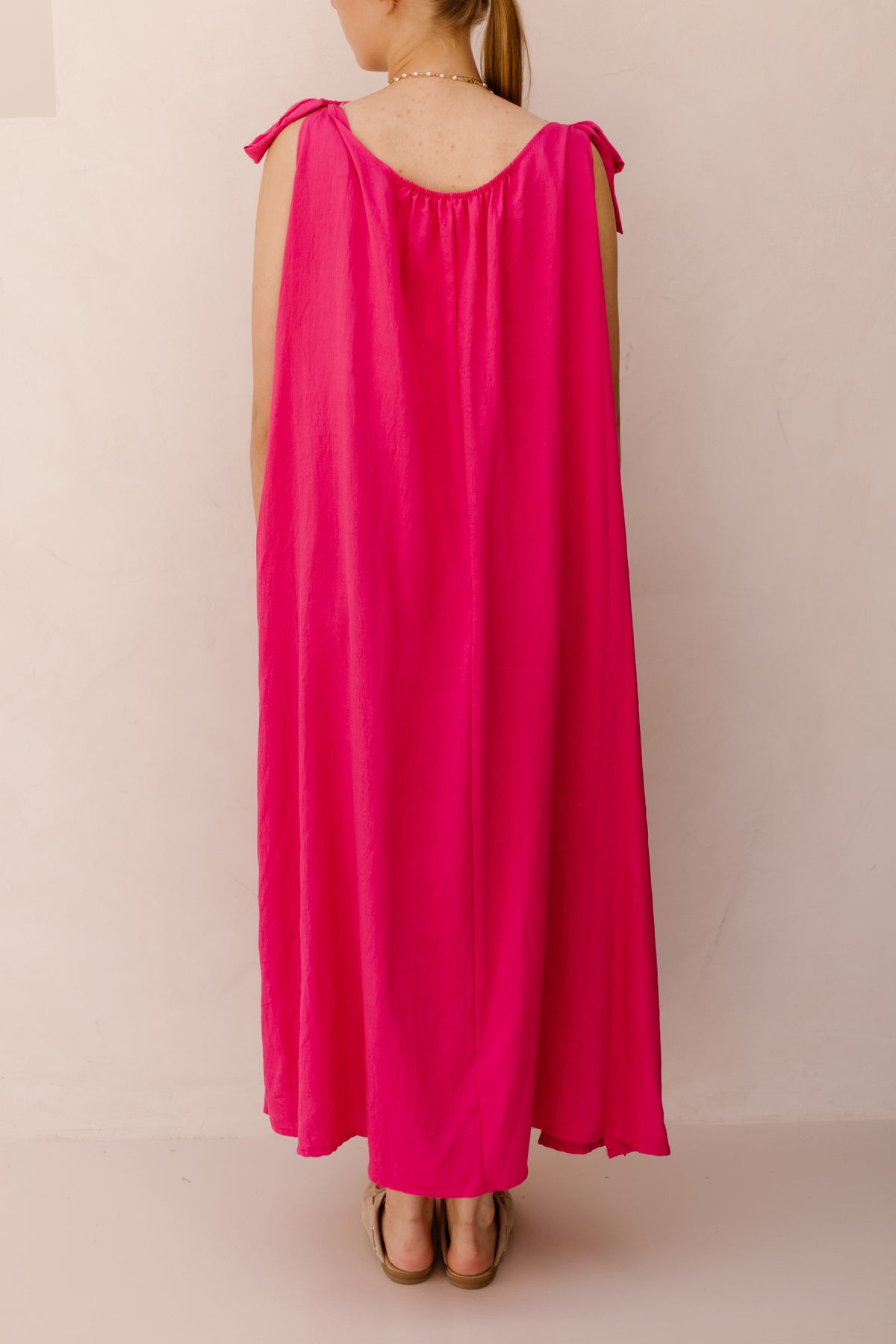 Amy bow dress fuchsia