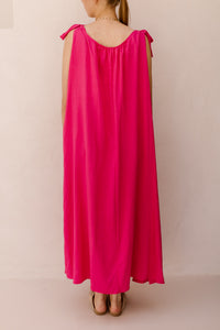 Amy bow dress fuchsia