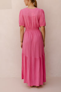 Alyssa knot dress fuchsia