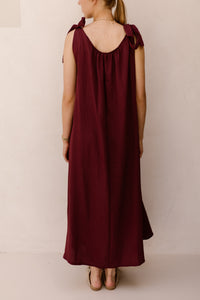 Amy bow dress bordeaux