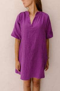 Azra mousseline dress magenta