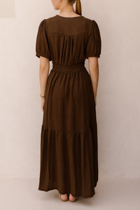Alyssa knot dress brown