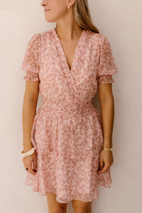 Rikka Ditsy Floral Dress Rose Blush