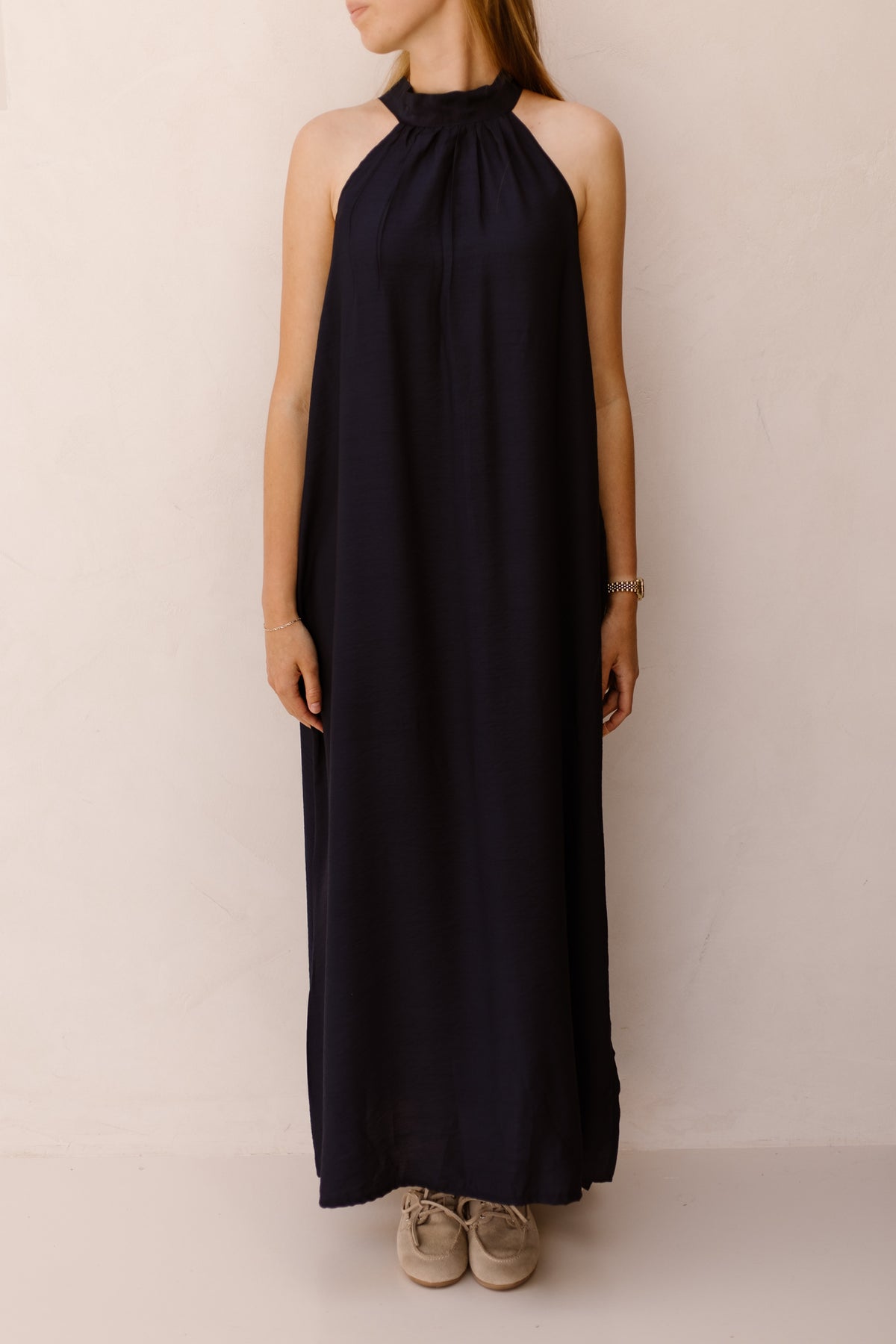 Amelia halter dress maxi darkblue