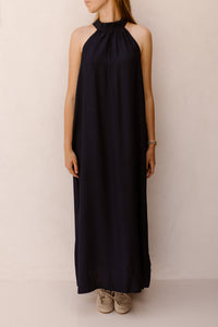 Amelia halter dress maxi darkblue