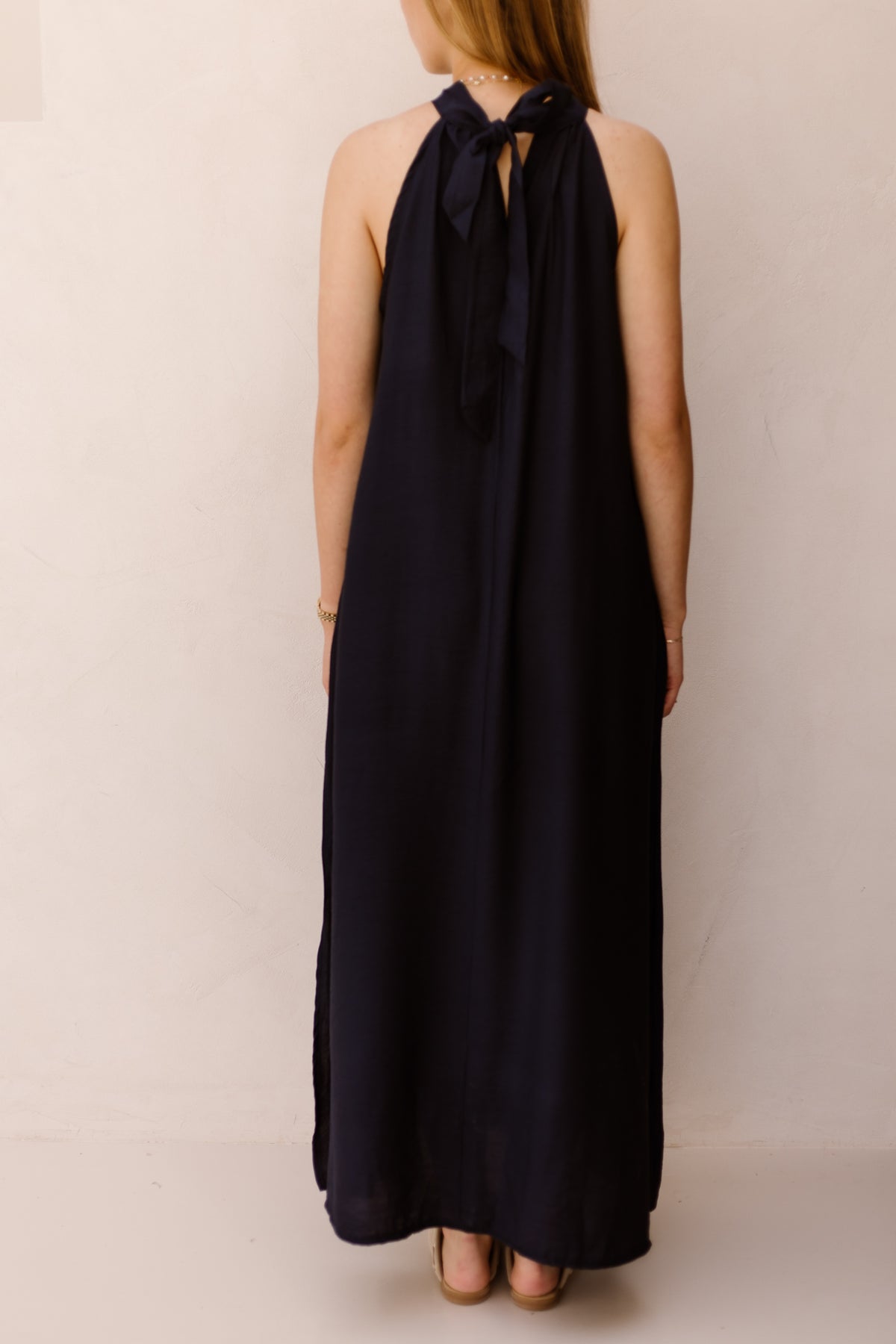 Amelia halter dress maxi darkblue