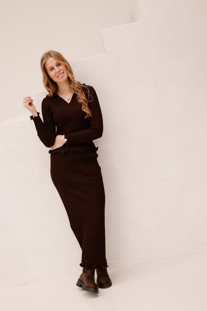 Wila brown set two piece