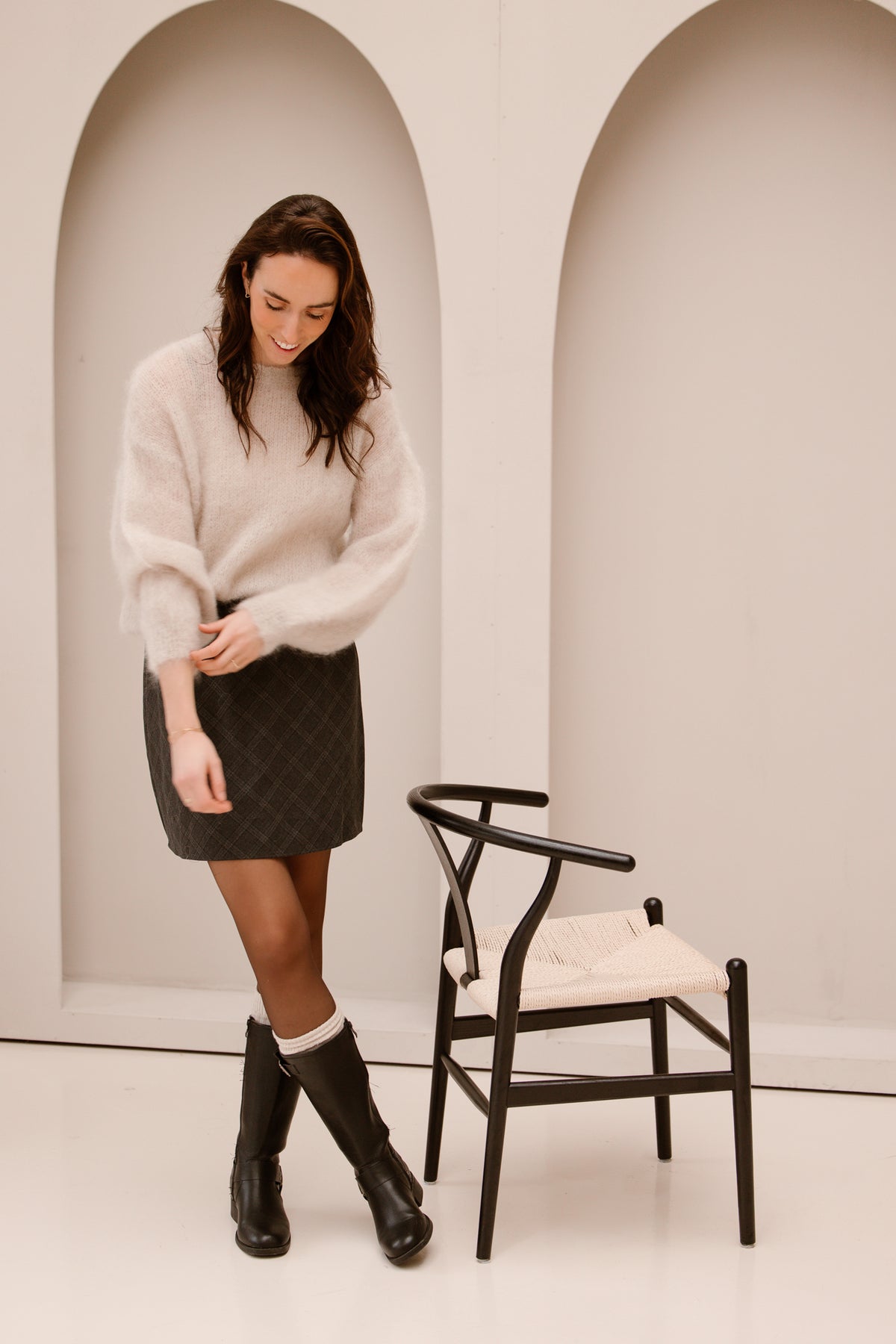 Sweater mohair beige