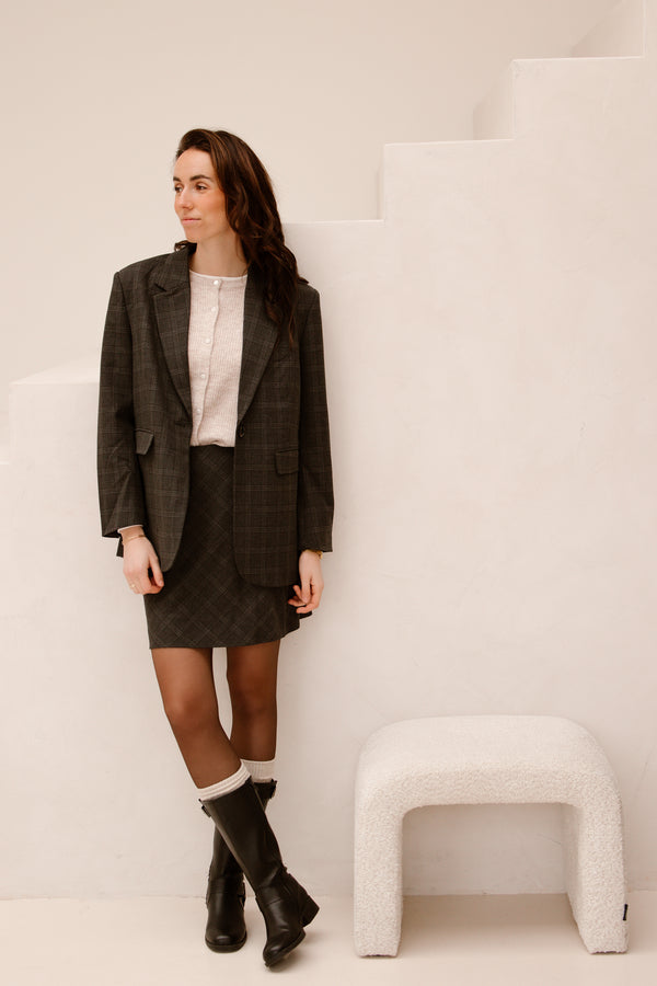 Gaby check blazer anthracite