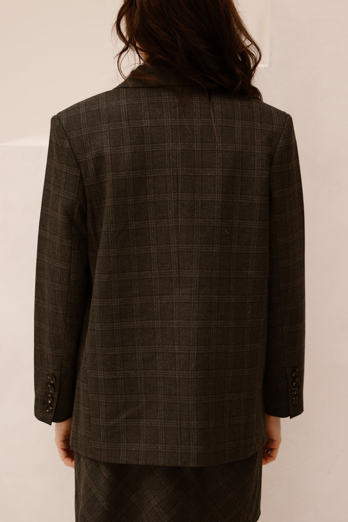 Gaby check blazer anthracite