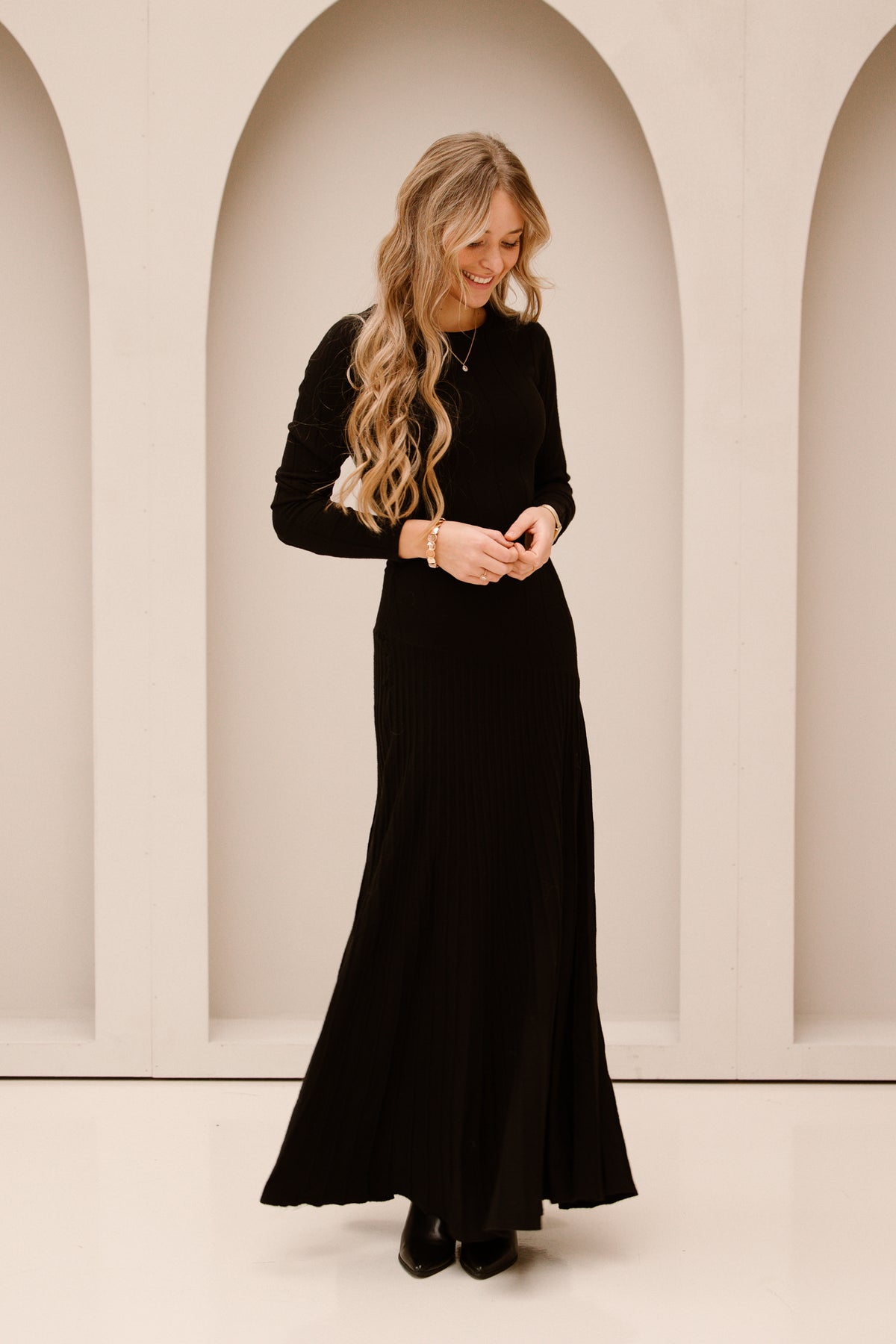 Sage Knit Dress Black