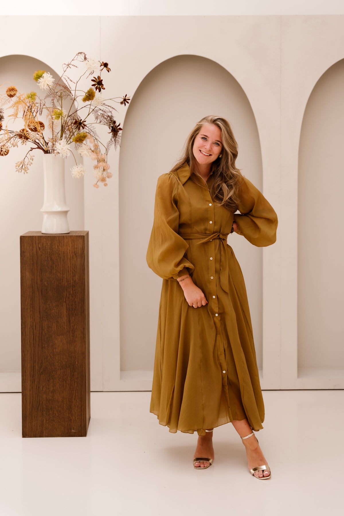 Bertina Jurk Khaki