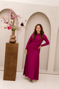 Dress long light magenta - 202867