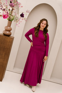 Dress long light magenta - 202867