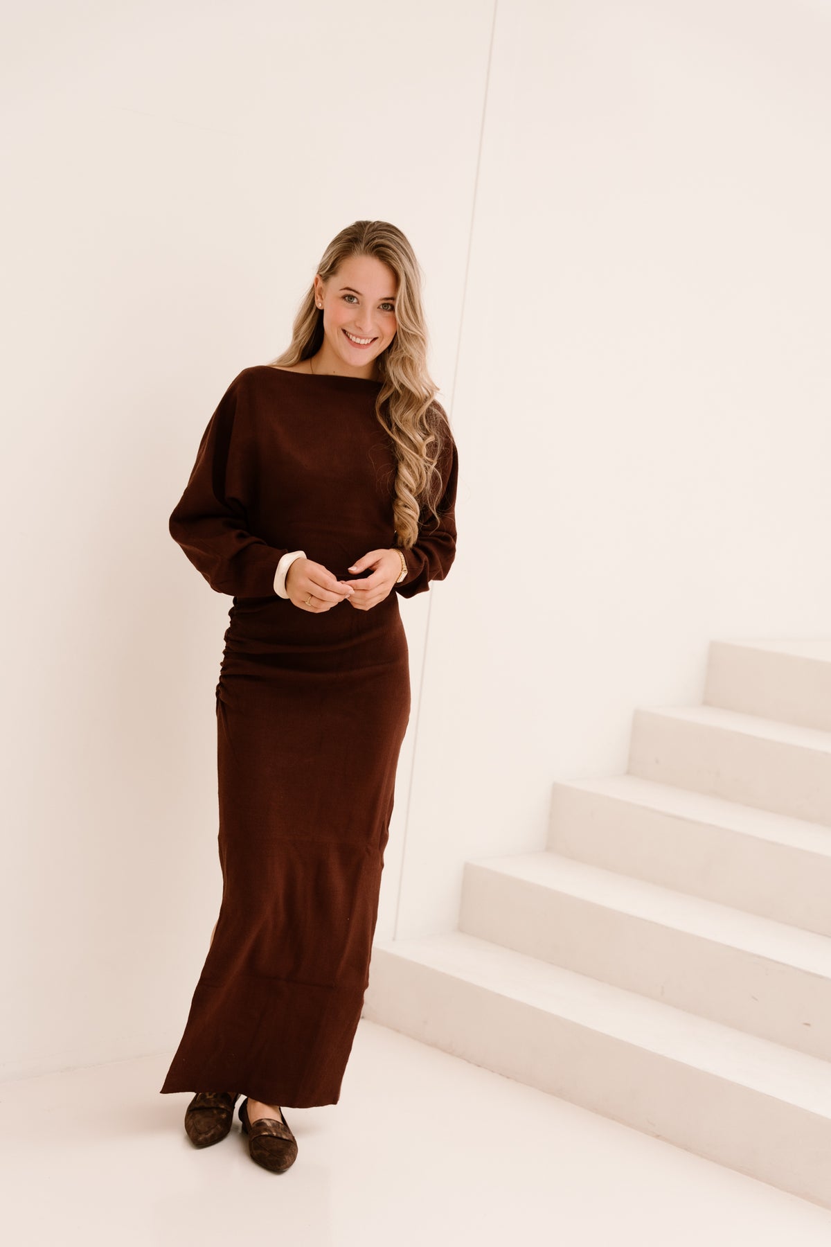 Coco dress detail brown