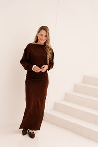 Coco dress detail brown