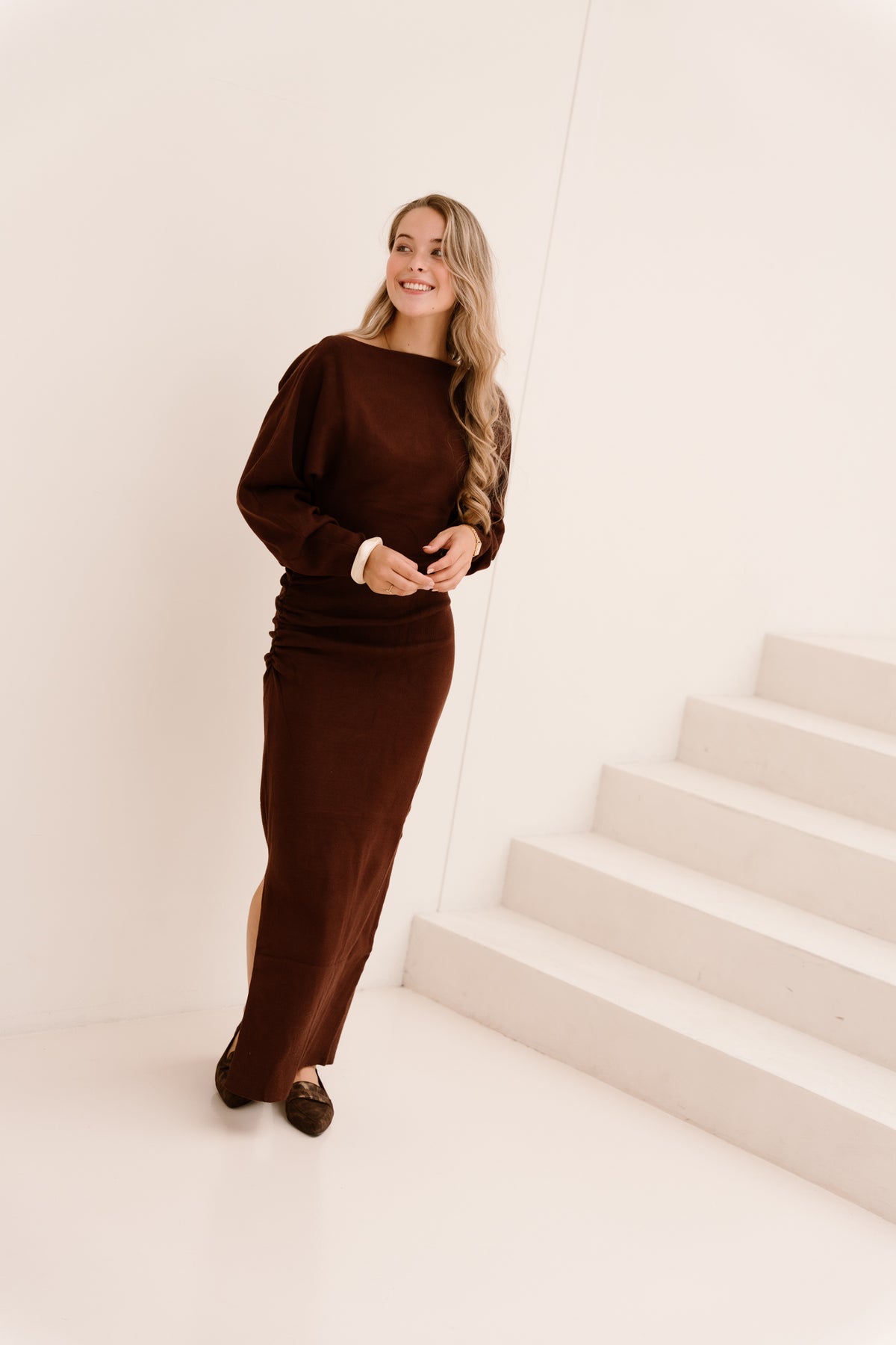 Coco dress detail brown