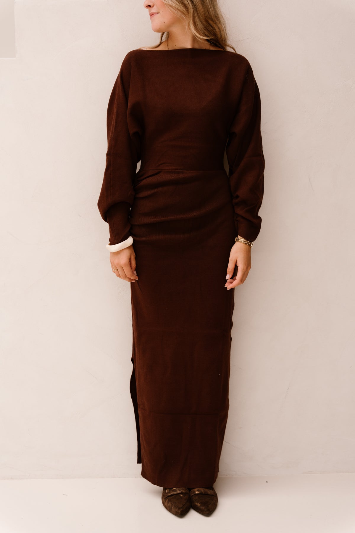 Coco dress detail brown