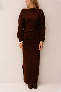 Coco dress detail brown