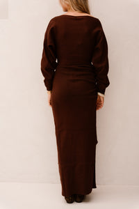 Coco dress detail brown