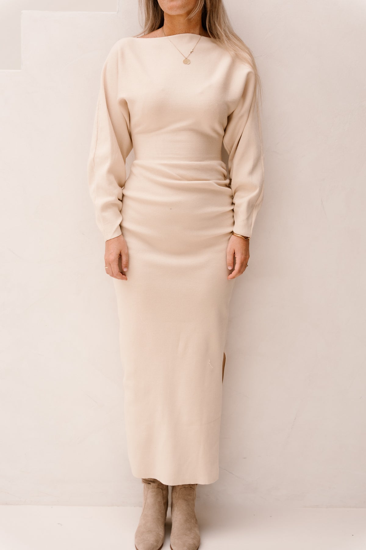 Coco dress detail beige
