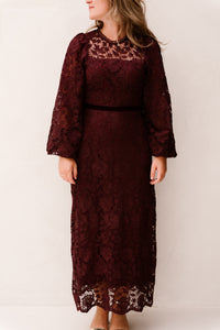 Brigitte Dress Kant Long Plum