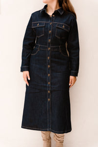 FQSara dark blue denim dress