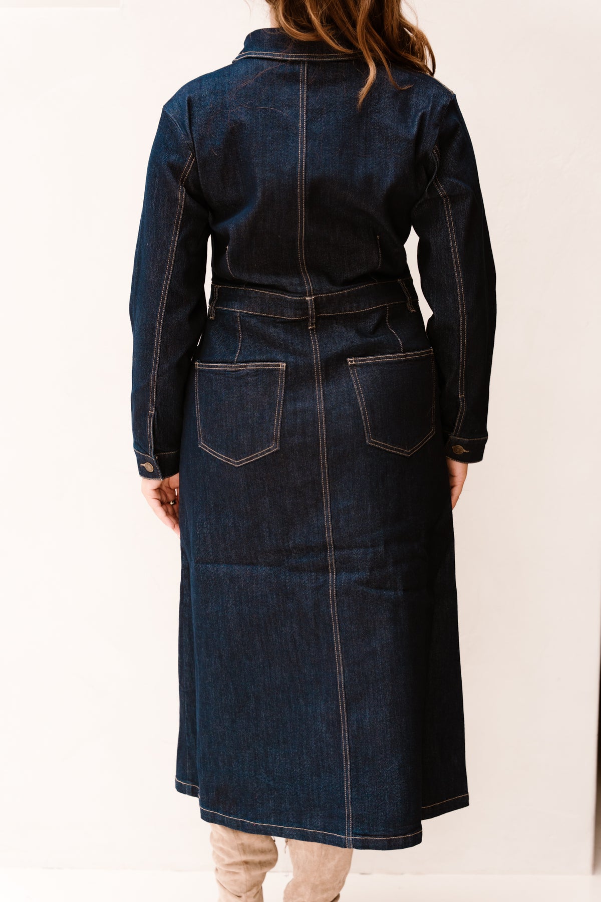 FQSara dark blue denim dress