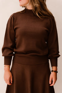 Yasfonny knit pullover chocolate brown