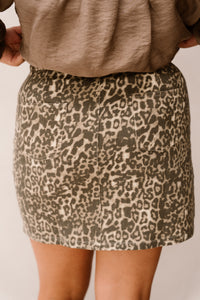 denim panter skirt