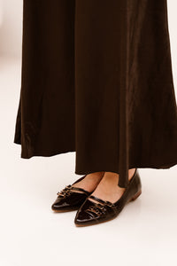 Duna 5-f patent leather ballerina - d.brown