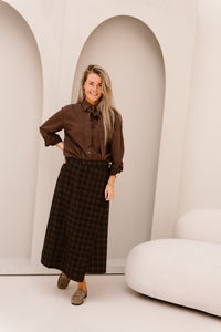 Objsoley Reese Re Midi Wrap Skirt Carafe/Blue Shado