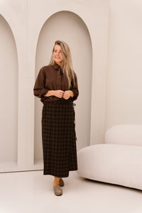 Objsoley Reese Re Midi Wrap Skirt Carafe/Blue Shado