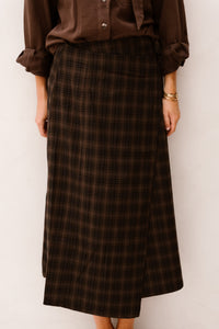 Objsoley Reese Re Midi Wrap Skirt Carafe/Blue Shado