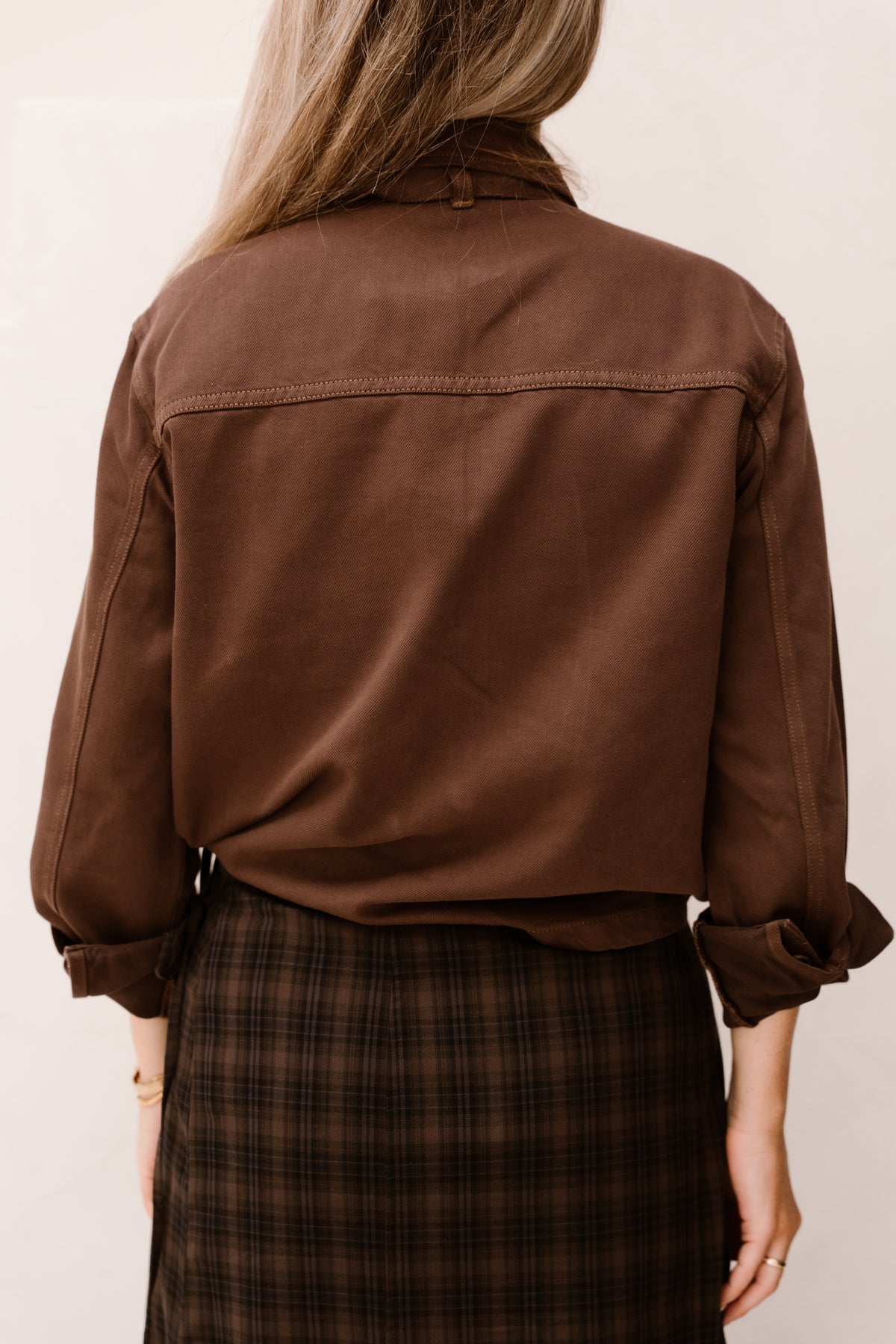 Objrosie L/S Re Shirt Noos Seal Brown