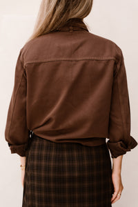 Objrosie L/S Re Shirt Noos Seal Brown